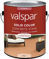 Valspar 024.1082324.007 Solid Color Concrete Stain, Low-Gloss, Liquid, 1 gal